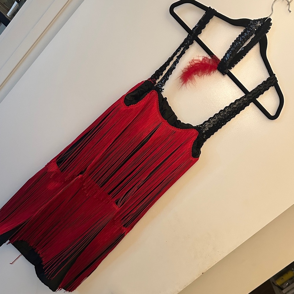 Red and Black Flapper Dress